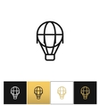 hot air balloon line icon vector image