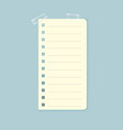 notebook sheet attached with sticky tape vector image