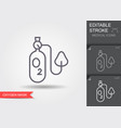 oxygen mask linear medical symbols with editable vector image vector image