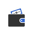 wallet money icon design vector image vector image