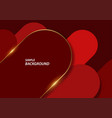 abstract background of simple red shape and shiny vector image vector image