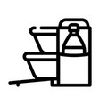 carrying bag lunchbox line icon vector image vector image