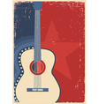 concert guitar for poster music festival vector image