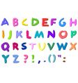 hand drawn letters vector image