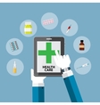 health care modern flat concept background vector image