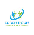 unique health logo design vector image vector image