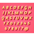 3d italic bold letters vector image