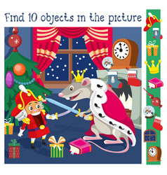 Find and circle objects educational game Vector Image