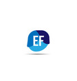 initial letter ef logo template design vector image