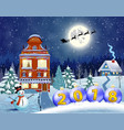 merry christmas wooden sign vector image