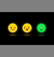 set emoticons or emoji 3d vector image