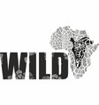 wild african giraffe vector image