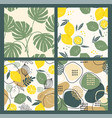 abstract collection of seamless patterns vector image