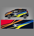 car decal wrap design graphic abstract stripe vector image