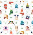 delightful seamless pattern featuring cute vector image vector image