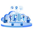 modern network data center hosting servers banner vector image