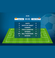 soccer score board card stats template vector image