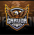 garuda esport mascot logo design vector image