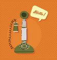 green candlestick telephone vector image vector image