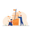 man and woman drinking takeaway bubble tea vector image