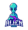 alien esport mascot logo vector image