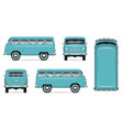 classic mini van mockup vector image vector image