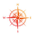 red compass vector image