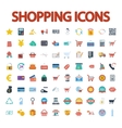 shopping icons set vector image