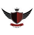 vintage emblem with shield vector image