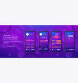 clean mobile ui design concept app vector image vector image