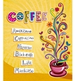 coffee theme background vector image vector image
