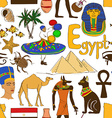 sketch egypt seamless pattern vector image vector image