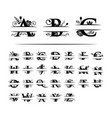 decorative monogram split letter graphic design vector image