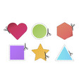 scissors cut out set vector image
