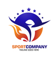 sport power spirit fitness logo vector image