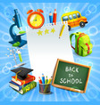 back to school concept template vector image vector image