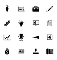 black business icons set vector image