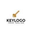 golden key logo design template vector image vector image
