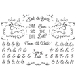 set of hand drawnf rustic decorative swirls vector image