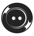 button icon black round clothing fastener symbol vector image