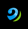 sphere globe communication logo vector image