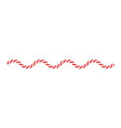 christmas candy cane circle frame with red vector image vector image