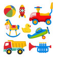 colorful children toy set vector image
