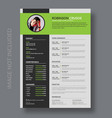 cv or resume template vector image