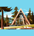 home construction in picturesque place vector image vector image