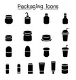 packaging icon set vector image vector image