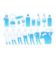 set of water balance hydration concept vector image