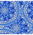 seamless doily watercolor gzhel pattern decorative vector image vector image