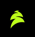 evergreen coniferous green color needles tree vector image