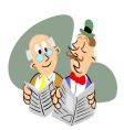gentlemen talking vector image